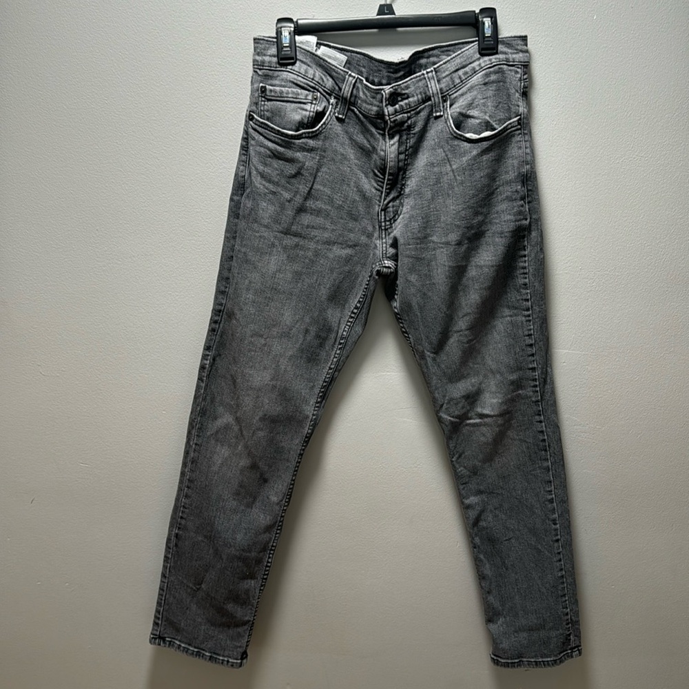 LEVI 511 LIGHT WASHED BLACK JEANS SIZE 34W 32L